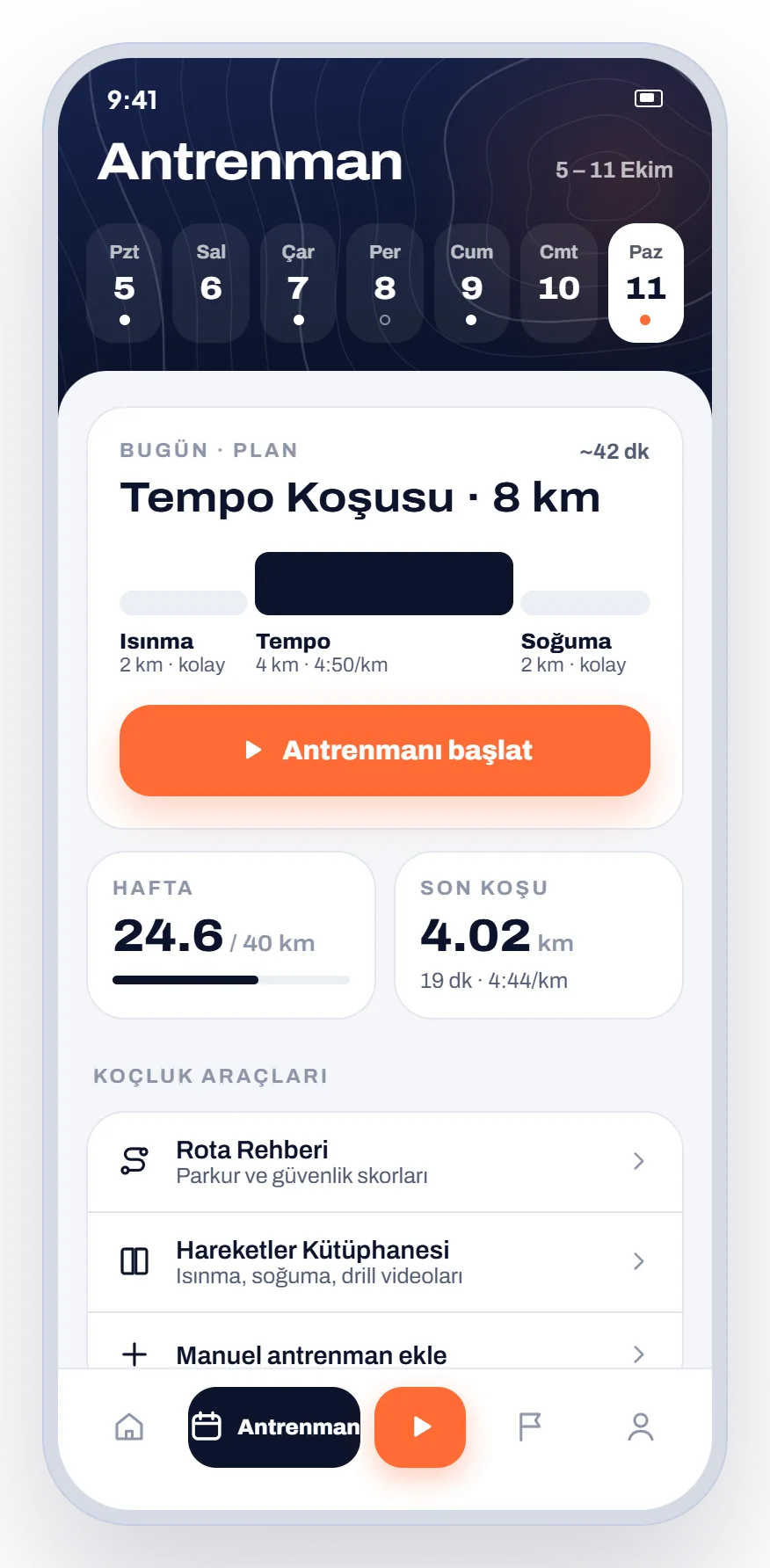 Checkpoint uygulaması — ilerleme ve AI ekibi analizi